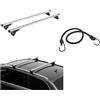 MOTO SPORT MONDO COMPATIBILE CON Fiat Panda 4x4 11/12> BARRE PORTATUTTO PER TETTO AUTO 120CM BARRA PER AUTO CON RAILING BASSI ATTACCATI AL TETTO PORTABAGAGLI ALLUMINIO 90KG OMOLOGATE
