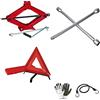 farbrothersonline COMPATIBILE CON DACIA DOKKER KIT CRIC EMERGENZA PER AUTO E VEICOLI CRICK 2T A PANTOGRAFO+CHIAVE A CROCE PER BULLONI+TRIANGOLO ROSSO FLUO