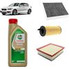 OP Kit tagliando 3 filtri + 5L olio Edge 5W30 per BMW Serie 1 F21 118d 120d 125d B47 2011-2019