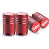 KFHBNI Tappi valvola pneumatici Per DAF XF XG 95 105 106 Accessori per auto Coprivalvole per pneumatici per ruote auto Copri stelo per pneumatici Airdust Impermeabile(Red1)