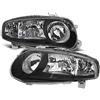 GV-ZONE Fari Compatibili Con Alfa Romeo 147 2001-2004 GV-1084 - Luci Anteriori Auto, Lato Conducente e Passeggero, Set Completo Assemblaggio Nero