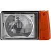 QR-PARTS Faro principale faro anteriore sinistro giallo R2 or H4 per modello Panda (141A) anno di costruzione: 03/1986-07/2004