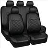 GaBlok Auto Set coprisedili per-Honda Jazz e HEV HYBRID/Comfort/Elegance, Confortevole Traspirante Impermeabile Antiscivolo Durevoli Pelle Protect Accessori,Black