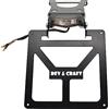 Generico Portatarga Pieghevole Beta RR 2021 2022 2023 2024 2025 Moto Motard Enduro Targa 125 cc (Verniciatura Nera Con Faretto Nero)