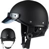 Pavsicgn Halmetto di motocicletta, casco per moto a faccia aperta,Caschi da moto per uomini - Cappuccetto a faccia aperta traspirante leggero per Scooter Racing Street Motocross Cruiser
