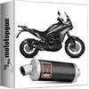 MOTOTOPGUN mivv scarico omologato cat-oem dakar inox nero compatibile con moto morini x-cape 2021 2022 2023 2024 mototopgun