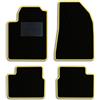 QUEMAR Tappetini Auto per Fiat Bravo 198, Bordo Giallo, 0 Ricami | 2007-2014 / Kit Tappeti Moquette e Gomma su Misura / Set 2 Anteriori + 2 Posteriori / Ricami e Colori Personalizzati