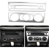 PTWOIXMBG Compatibile con BMW X1 E84 2010-2015 Car Styling Pannello CD in Acciaio Inossidabile Interruttore del Pulsante dell'Aria condizionata Adesivo Copertura(B Model Silver)