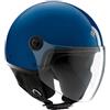 Tucano Urbano EL'JETTIN 6.0 Demi Jet Casco Poli-carbonato - Moto Scooter Fit Small, Calotta XS-M a L-XXL, Estate-Inverno, Omologato ECE 22.06 Blu Scuro Tg. XL