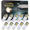 Qasim 10x LED T10 W5W 194 LampadineBianco Caldo 5050 5SMD 168 per Auto Cupola Interna Cruscotto Mappa RV Targa Luci Laterali DC 12V