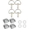 TXDBD Viti Per Moto Per Ducati 749 916 996 998 999, Bulloni Per Carenatura Da 17 Mm, Bulloni A Sgancio Rapido Con Anello A D Da 1/4 Di Giro. Bulloni Kit Carrozzeria Viti(Argento,4 pezzi)