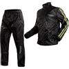 A-Pro Giacca Antipioggia Pantaloni Impermeabile Moto Scooter Alta Visibilità FLUO L