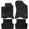 J&J AUTOMOTIVE Tappetini in Tessuto su Misura per Renault Laguna B 2001-2007, Set da 4 Pezzi Anteriori e Posteriori, Antiscivolo, di Velluto con Logo, Colore Nero