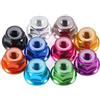 Generico 2~7 pezzi Dadi autobloccanti in alluminio anodizzato colorato con flangia Dadi autobloccanti for drone M2 M2.5 M3 M4 M5 M6 M8(Green,M5 (5Pcs))