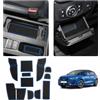 LUWU Compatibile con Ford Focus Active 2022 2023 2024 Facelift Tappetini Antiscivolo in Gomma per Console Centrale Tappetino Antiscivolo Focus Active Accessorio (Nero)