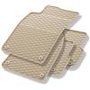 Mossa Tappetini gomma adatti per Audi A4 B8 (2007-2015) 4 pz. beige | Avant, Berlina