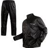 A-Pro Tuta Moto Impermeabile Antipioggia Giacca Pantaloni Antiacqua Scooter Nero L