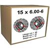 vsk 15 x 6.00 - 6 Catene da neve + tenditore per trattorini tosaerba, pala da neve motocoltivatore