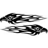iSpchen Adesivo Per Auto Con Aquila,2 Pezzi Di Adesivi Per Auto Adesivo Per Auto Con Aquila Di Fiamma Adesivi Per Auto Sul Cofano Decalcomanie Per Auto Adesivo Personalizzato 3D Sticker Moto 45*12 Cm