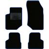 QUEMAR Tappetini Auto compatibili con Opel Corsa F dal 2019 / Kit Tappeti in Moquette e Gomma su Misura (Set 2 Anteriori + 2 Posteriori) / Ricami e Colori Personalizzati (0 Ricami, Bordo Blu)