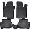 J&J AUTOMOTIVE Tappetini Auto in Gomma su Misura per Volkswagen Golf 5 V, 6 Plus 2004-2014, Set da 4 Pezzi, 3D - con Bordo Alto, Antiscivolo, Inodore, Colore Nero, TPE