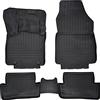 J&J AUTOMOTIVE Norm Liners Tappetini Auto su Misura per Renault Clio 4 2012-2019, Set da 4 Pezzi, 3D in Gomma TPE, Antiscivolo, Inodore, Colore Nero