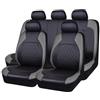 cenrf Coprisedili Auto Pelle, per Dacia Sandero Stepway 3.Gen 2.Gen 2012-2023 Compatibile con Airbag Laterale,Copri-Sedile Anteriori Posteriori,B