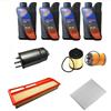 AOQ ORIGINAL QUALITY AOQ - KIT TAGLIANDO 5 FILTRI + 4 LT. OLIO 5W30 COMPATIBILE CON FIAT GRANDE PUNTO 1.3 MULTIJET 90 CV ALFA R. MITO 1.3 MTJ 90 CV