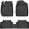 IMJ-Global Tappetini Auto Gomma ProLine 3D su Misura Compatibili con Kia Picanto III dal 2017 in poi distanza tra bottoni 29,5 cm, Set Completo di Tappeti Auto TPE per Migliorare Look e Sportività
