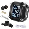 Generico di Monitoraggio Pneumatici - Rilevatore per Moto con Display LCD | Controllore della Pressione dei Gommi Moto | Misuratore Impermeabile A Reale con Sensore Esterno per Scooter Quad Sicur