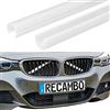 RECAMBO Inserto per griglia anteriore, strisce decorative, barre per barbecue V, compatibile con BMW serie 5 F07 F10 F11 2011-2016 F18 X1 F48 X2 F39 | Bianco