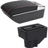 RESPUNEKBAH Per Ford Per Fiesta 3 2011 2012-2018 Scatola Portaoggetti Per Braccioli Auto Accessori Interni RESPUNEKBAH(C red line 7USB)