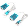 LiebeWH 2 Pezzi USB a RS232 Seriale USB a Porta Seriale Maschio Cavo a 9 Pin Convertitore Adattatore Porta COM Seriale Blu