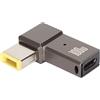 PUSOKEI Adattatore da USB C a Punta Sottile, Convertitore da 100 W 5A PD da USB C a Porta Rettangolare, Convertitore di Ricarica Rapida PD per Thinkpad per Laptop con Porta