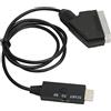 Annadue Convertitore SCART a HDMI, Cavo Adattatore Convertitore Video 1080p Cavo Adattatore USB Alimentato, DC5V Supporta 1080p 60Hz, 720p 60Hz