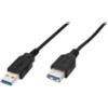 Digitus Cavo Prolunga USB 3.0 Tipo A M/F 1.8m, Nero
