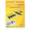 DELOCK 61887 ADAPTADOR DE CABLE USB 2.0 RS-232 NEGRO