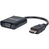 Manhattan HDMI - VGA VGA, Micro-USB Nero