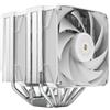 Mars Gaming MCPU-XU6, Dissipatore CPU Doppia Torre, TDP 350W, 2x Ventole con Pale Ibride e Cuscinetti FDB in Rame Iperbilanciati, 6 Heatpipes Tecnologia HCT ULTRA, Multisocket Universale, Bianco