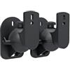 Techly 309692 Coppia Staffe Speakers a Parete Universali Regolabili Nero