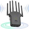 E-SHIDAI Ripetitore WiFi, amplificatore di segnale domestico WiFi Extender con doppia banda 1200 mbps (5 GHz / 2,4 GHz), ripetitore WiFi con porta Ethernet per una copertura fino a (nero)