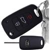 mt key Key Soft Case Cover protettiva per auto Hyundai i30 ix20 ix35 KIA Soul Sportage pieghevole chiave/colore: nero