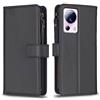 Generic Custodia con cinturino da polso per Xiaomi 13 Lite, 9 scomparti per carte di credito, 1 portafoglio in pelle con cerniera, funzione di supporto, chiusura magnetica, compatibile con Xiaomi 13 Lite 5G