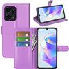 BOCTECH Cover per Honor X7a, Custodia a Libro Portafoglio in Pelle PU e Silione Morbido con Porta Carte, Magnetica e Supporto Flip Case Antiurto per Honor X7a, Viola