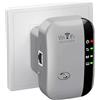 Jancane Amplificatore di segnale estensore WiFi per fino a 9000 sq.ft e 50 dispositivi, amplificatore a lungo raggio con connessione Ethernet, punto di accesso, configurazione a 1 tasto, compatibile con Alexa