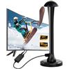 jigna Chiniaj Antenna TV Portatile Interna Amplificata Potente, Antenna TV senza Fili Support 4k HD/1080P/VHF/UHF, Antenne Digitale Terrestre da Interno con Cavo Coassiale da 5M
