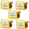 Backupower - Batteria sostitutiva PLC, 5 pezzi, compatibile con Panasonic tipo BR-2/3AGCT4A FANUC A98L-0031-0025 con spina marrone