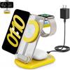 RYND Stazione di ricarica rapida wireless da viaggio 2026, caricabatterie magnetico 3 in 1 con luce per iPhone 16, 15, 14, 13, 12 Pro Max Plus, Apple Watch Series e Air pods 4, 3, 2, regalo professionale