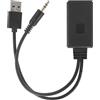 Jenngaoo Ricevitore Bluetooth per Auto, Ricevitore Lettore Musicale Wireless per Auto con Jack AUX da 3,5mm e Adattatore Audio Wireless USB, Spina USB 5V/12V per Altoparlanti