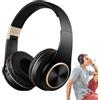 Generico Cuffie wireless ricaricabili, cuffie wireless con cancellazione del rumore - Cuffie stereo con cancellazione del rumore, portatili per la vita quotidiana, il campeggio, cuffie auricolari per gio